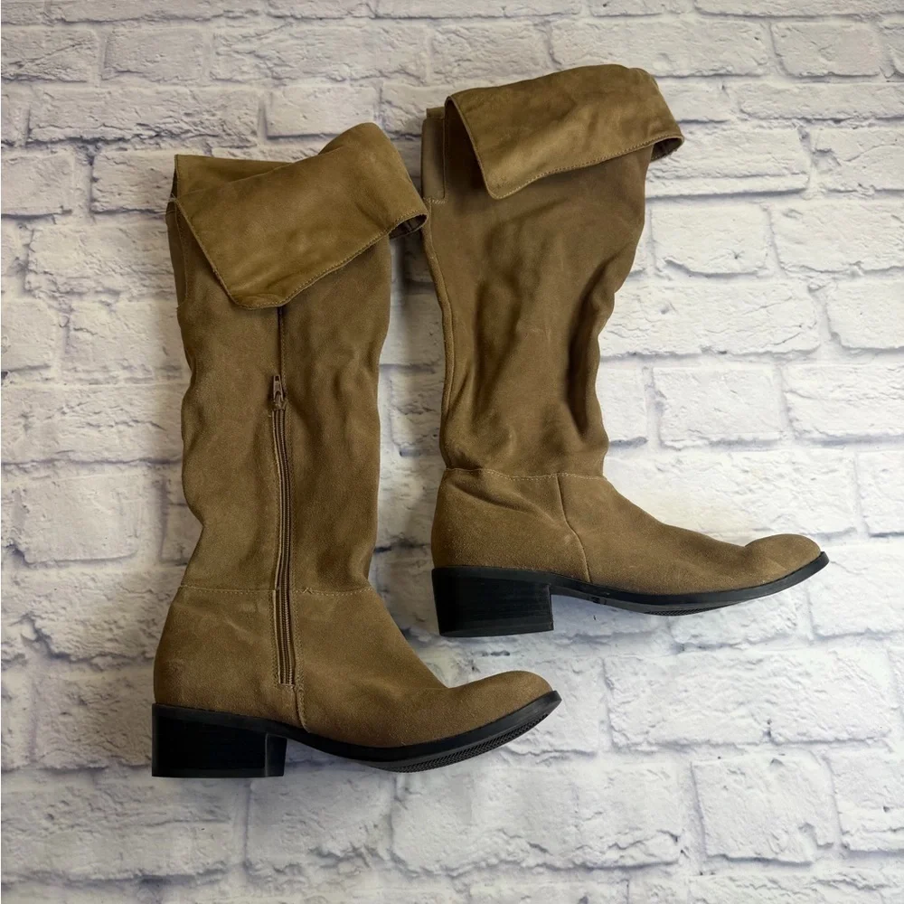 Sporto Felicia Tan Over the Knee Boots. Suede. Size 8.5